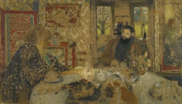 Framed Print : Lunch. Misia and Cipa at Villeneuve, 1897. Artist: Vuillard, Edouard (1868-1940) Framed Print : Lunch. Misia and Cipa at Villeneuve, 1897. Artist: Vuillard, Edouard (1868-1940)
