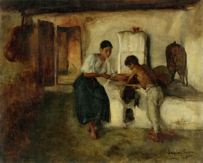 Framed Print : Lunch of the poor, 1886. Creator: Teodor Zemplenyi Framed Print : Lunch of the poor, 1886. Creator: Teodor Zemplenyi