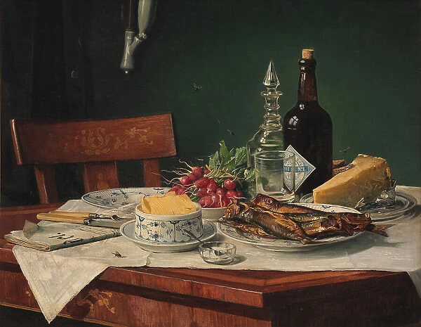 Lunch table, 1884. Creator: Oluf August Hermansen