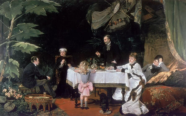 The Luncheon in the Conservatory, 1877. Artist: Louise Abbema