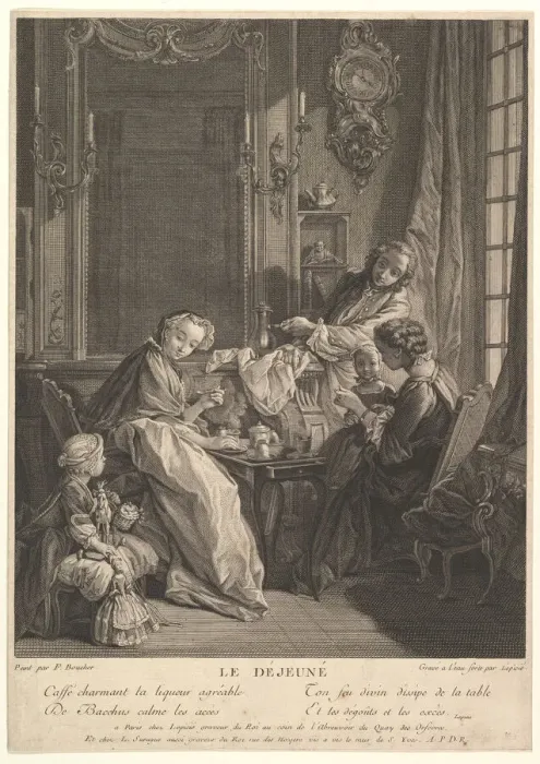 Framed Print : Luncheon. Creator: Francois Bernard Lepicie Framed Print : Luncheon. Creator: Francois Bernard Lepicie