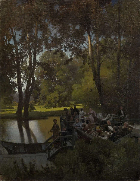 Luncheon in the Park. Artist: Sukhodolsky, Pyotr Alexandrovich (1835-1903)