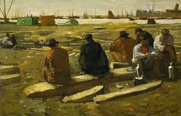 Lunchtime at the Building Site on the Van Diemenstraat in Amsterdam, 1897. Creator: George Hendrik Breitner
