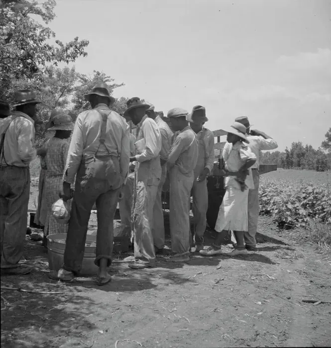 Framed Print : Lunchtime for cotton hoers, Mississippi Delta, 1937. Creator: Dorothea Lange Framed Print : Lunchtime for cotton hoers, Mississippi Delta, 1937. Creator: Dorothea Lange