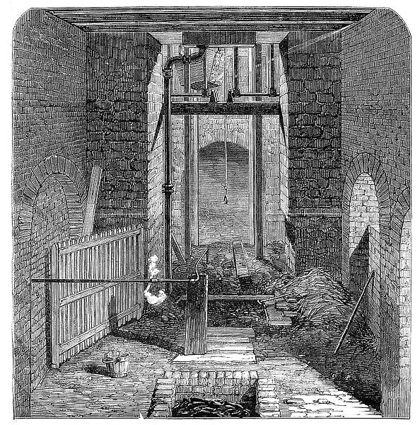 The Lund Hill Colliery Explosion: Mouth of the Downcast Shaft, 1857. Creator: Unknown