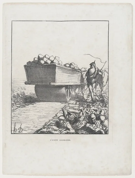 Framed Print : L'Unite Allemande, 1870. Creator: Honore Daumier. L'Unite Allemande, 1870. Creator: Honore Daumier Framed Print : L'Unite Allemande, 1870. Creator: Honore Daumier. L'Unite Allemande, 1870. Creator: Honore Daumier