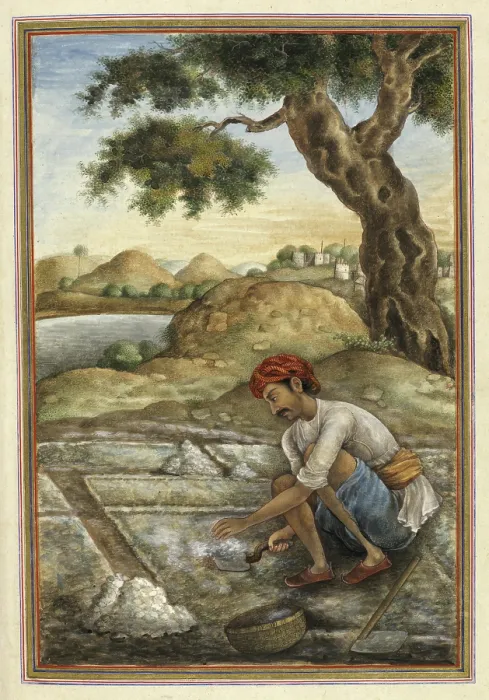 Framed Print : Luniya, a caste of salt-diggers, 1825. Creator: Anon Framed Print : Luniya, a caste of salt-diggers, 1825. Creator: Anon