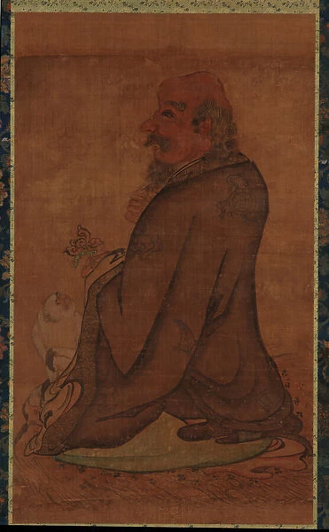 Luohan with a White Monkey, Late Ming or early Qing dynasty, 17th century