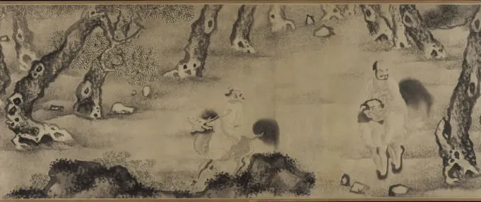 Framed Print : Luohans Moving Through Forests and Sea, Ming dynasty, 16th-17th century. Creator: Unknown Framed Print : Luohans Moving Through Forests and Sea, Ming dynasty, 16th-17th century. Creator: Unknown