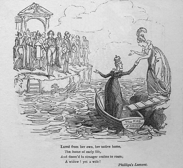 Lured from her own, her native home... c1820. Creator: George Cruikshank