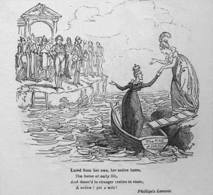 Framed Print : Lured from her own, her native home... c1820. Creator: George Cruikshank Framed Print : Lured from her own, her native home... c1820. Creator: George Cruikshank