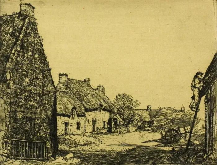 Framed Print : Luscanen, Brittany, 1906. Creator: Donald Shaw MacLaughlan Framed Print : Luscanen, Brittany, 1906. Creator: Donald Shaw MacLaughlan