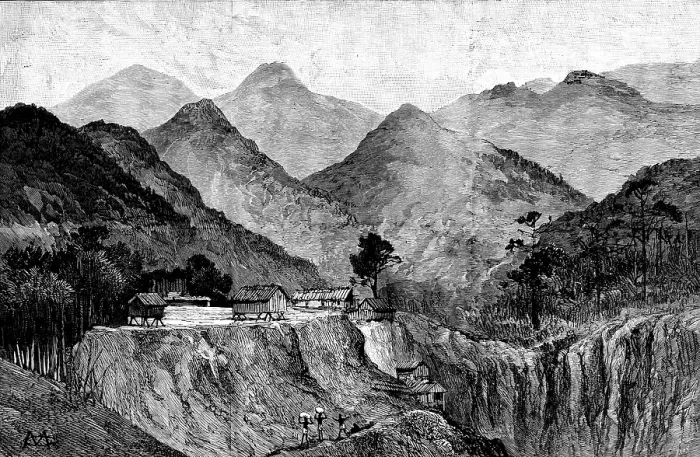 Framed Print : The Lushai Expedition: the village of Larkia, 1890. Creator: Unknown Framed Print : The Lushai Expedition: the village of Larkia, 1890. Creator: Unknown