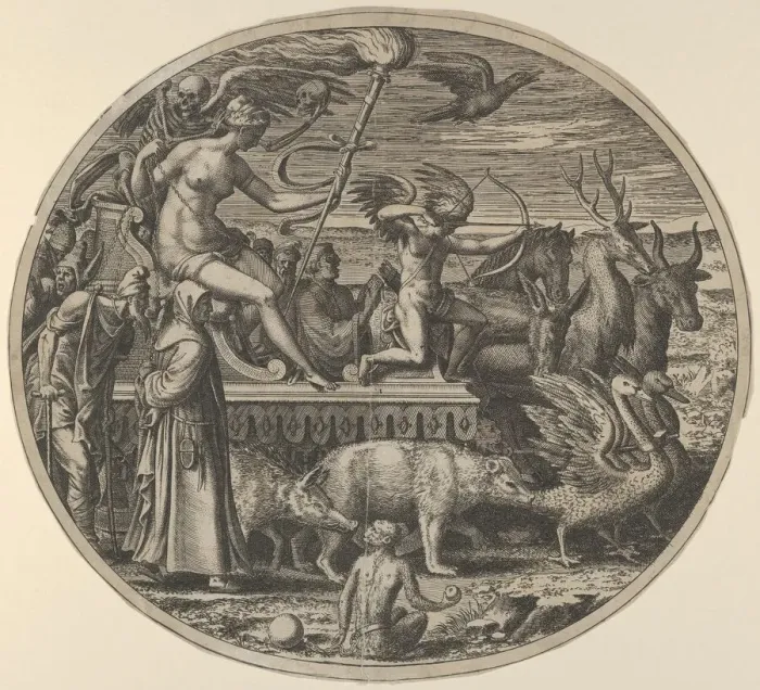 Framed Print : Lust, from the Seven Deadly Sins, ca. 1550-55. Creator: Leon Davent Framed Print : Lust, from the Seven Deadly Sins, ca. 1550-55. Creator: Leon Davent
