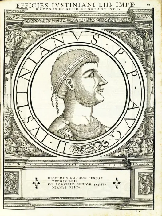 Framed Print : Lustinianus I (482 - 565 AD), 1559 Framed Print : Lustinianus I (482 - 565 AD), 1559