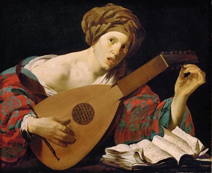 Framed Print : The Lute Player Framed Print : The Lute Player