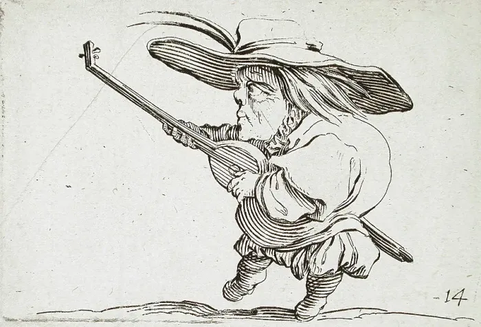 Framed Print : The Lute Player, c1616. Creator: Jacques Callot Framed Print : The Lute Player, c1616. Creator: Jacques Callot