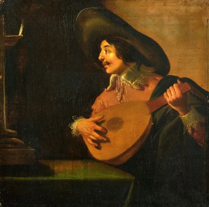 Framed Print : The Lute Player, c.1630-c.1640. Creator: Jan van Bijlert Framed Print : The Lute Player, c.1630-c.1640. Creator: Jan van Bijlert