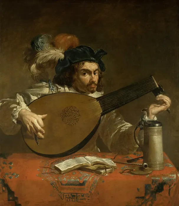 Framed Print : The Lute-Player. Creator: Theodoor Rombouts Framed Print : The Lute-Player. Creator: Theodoor Rombouts
