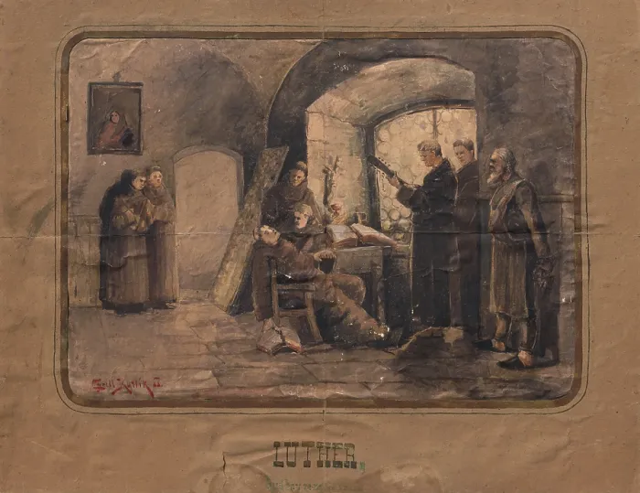 Framed Print : Luther, 1888. Creator: Kiril Kutlik