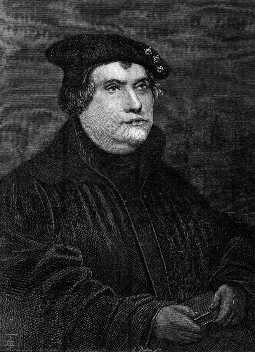 Framed Print : The Luther Celebration in Germany: Martin Luther, from the picture by Hans Holbein, 1883. Creator: Unknown Framed Print : The Luther Celebration in Germany: Martin Luther, from the picture by Hans Holbein, 1883. Creator: Unknown