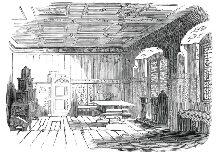 Framed Print : Luthers Chamber, at Wittenberg, 1845. Creator: Unknown Framed Print : Luthers Chamber, at Wittenberg, 1845. Creator: Unknown