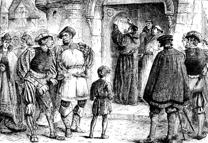Framed Print : Luthers Protest, 1517, (1909) Framed Print : Luthers Protest, 1517, (1909)