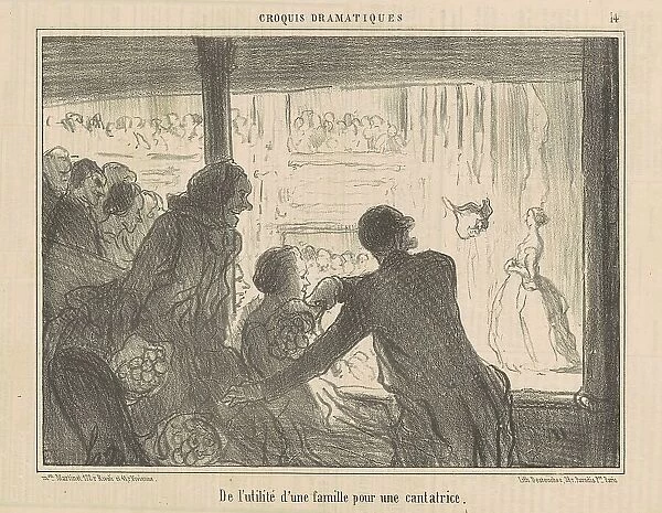 De l'utilité d'une famille pour une cantatrice, 19th century. Creator: Honore Daumier