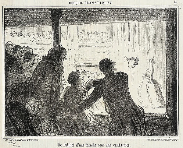 De l'utilité d'une famille pour une cantatrice, 1857. Creator: Honore Daumier