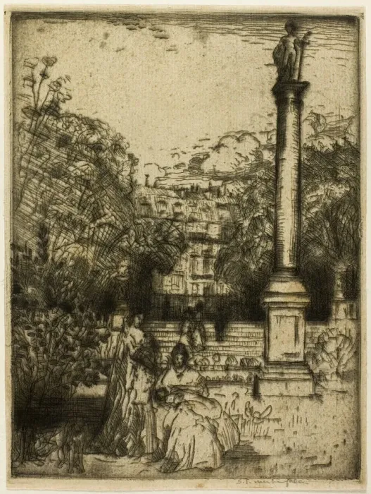 Framed Print : Luxembourg Column, Paris, 1900. Creator: Donald Shaw MacLaughlan Framed Print : Luxembourg Column, Paris, 1900. Creator: Donald Shaw MacLaughlan