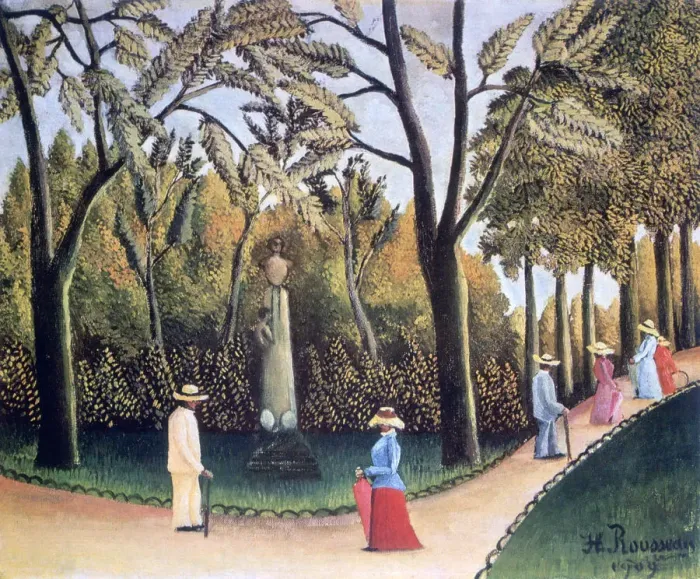 Framed Print : The Luxembourg Gardens, Monument to Chopin, 1909. Artist: Henri Rousseau Framed Print : The Luxembourg Gardens, Monument to Chopin, 1909. Artist: Henri Rousseau