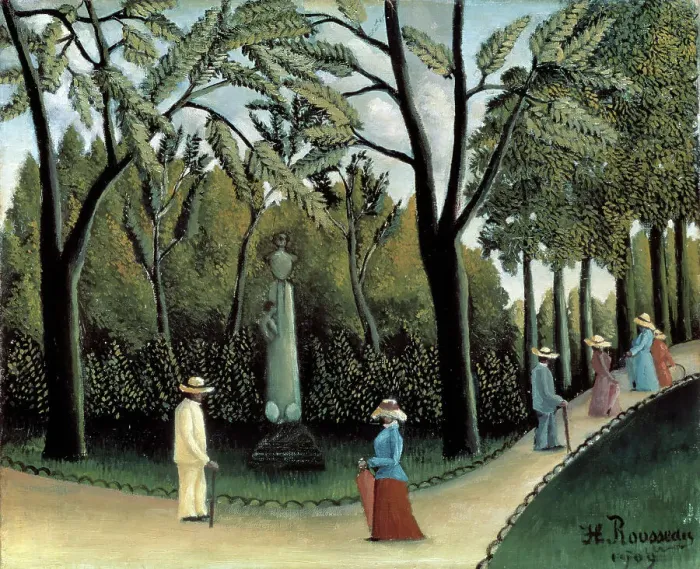 Framed Print : The Luxembourg Gardens, Monument to Chopin, 1909. Artist: Henri Rousseau Framed Print : The Luxembourg Gardens, Monument to Chopin, 1909. Artist: Henri Rousseau