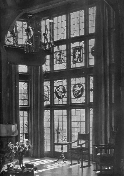 Lving room bay window, house of William Clarkson Van Antwerp, Burlingame, California, 1922