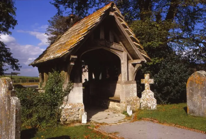 Framed Print : Lychgate of Winfrith Newburgh Church, Dorset, 20th century. Artist: CM Dixon Framed Print : Lychgate of Winfrith Newburgh Church, Dorset, 20th century. Artist: CM Dixon