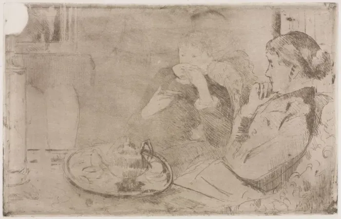 Framed Print : Lydia and her Mother at Tea, c. 1880. Creator: Mary Cassatt (American, 1844-1926) Framed Print : Lydia and her Mother at Tea, c. 1880. Creator: Mary Cassatt (American, 1844-1926)
