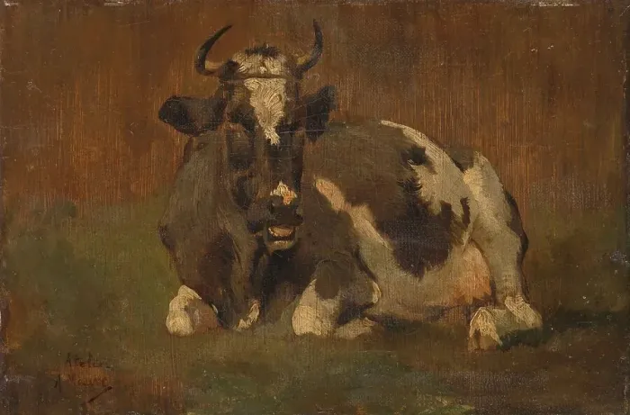 Framed Print : Lying Cow, c.1860-c.1888. Creator: Anton Mauve Framed Print : Lying Cow, c.1860-c.1888. Creator: Anton Mauve