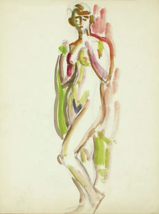 Framed Print : Lying naked, c1910s. Creator: Verner Thome Framed Print : Lying naked, c1910s. Creator: Verner Thome