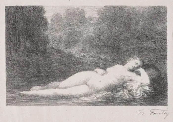 Framed Print : Lying in the Water, 1903. Creator: Henri Fantin-Latour (French, 1836-1904) Framed Print : Lying in the Water, 1903. Creator: Henri Fantin-Latour (French, 1836-1904)