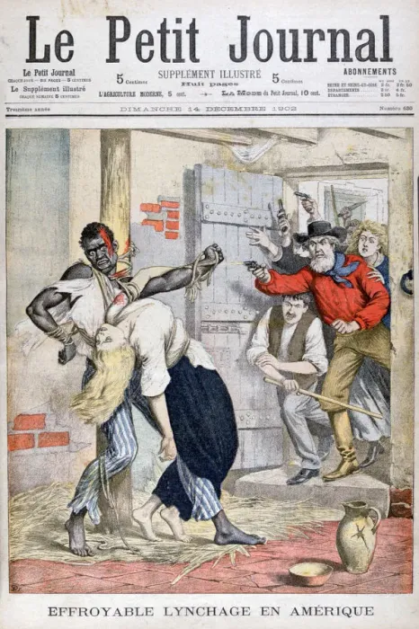 Framed Print : The Lynching in a prison of a black man and the assassination of a white woman tied to him, 1902 Framed Print : The Lynching in a prison of a black man and the assassination of a white woman tied to him, 1902