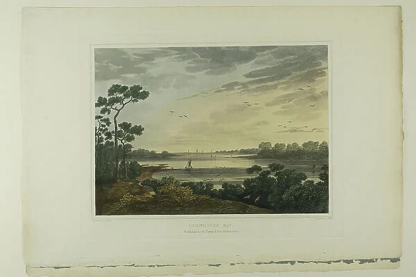 Lynnhaven Bay, plate one of the second number of Picturesque Views of American Scenery, 1819 / 21. Creator: John Hill