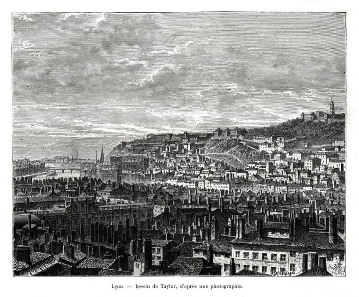 Framed Print : Lyon, France, 19th century. Artist: Taylor Framed Print : Lyon, France, 19th century. Artist: Taylor