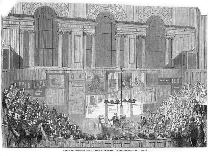Framed Print : Lyon Playfair, Scottish chemist and politician, lecturing, 1852 Framed Print : Lyon Playfair, Scottish chemist and politician, lecturing, 1852