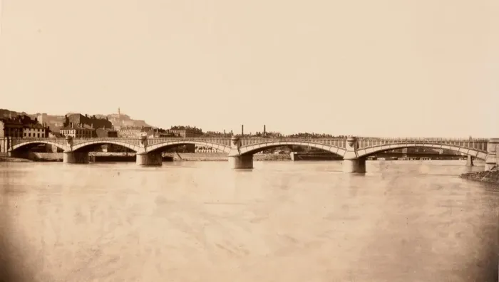 Framed Print : Lyon, Viaduc du Rhone, ca. 1861. Creator: Edouard Baldus Framed Print : Lyon, Viaduc du Rhone, ca. 1861. Creator: Edouard Baldus