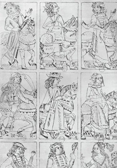 Framed Print : Lyonnese Playing Cards of the Fifteenth Century, 1903. Artist: Jean de Dale Framed Print : Lyonnese Playing Cards of the Fifteenth Century, 1903. Artist: Jean de Dale