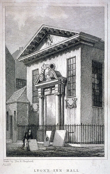 Lyons Inn Hall, Lyons Inn, Westminster, London, 1831. Artist: W Symms