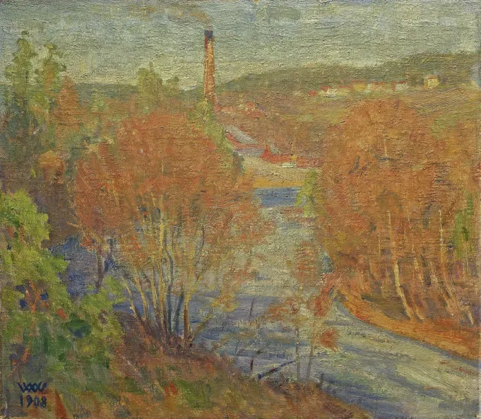 Framed Print : From Lysakerelven, 1908. Creator: Wilhelm Wetlesen Framed Print : From Lysakerelven, 1908. Creator: Wilhelm Wetlesen