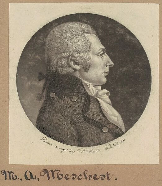 M. A. Meschert, 1800. Creator: Charles Balthazar Julien Fevret de Saint-Memin