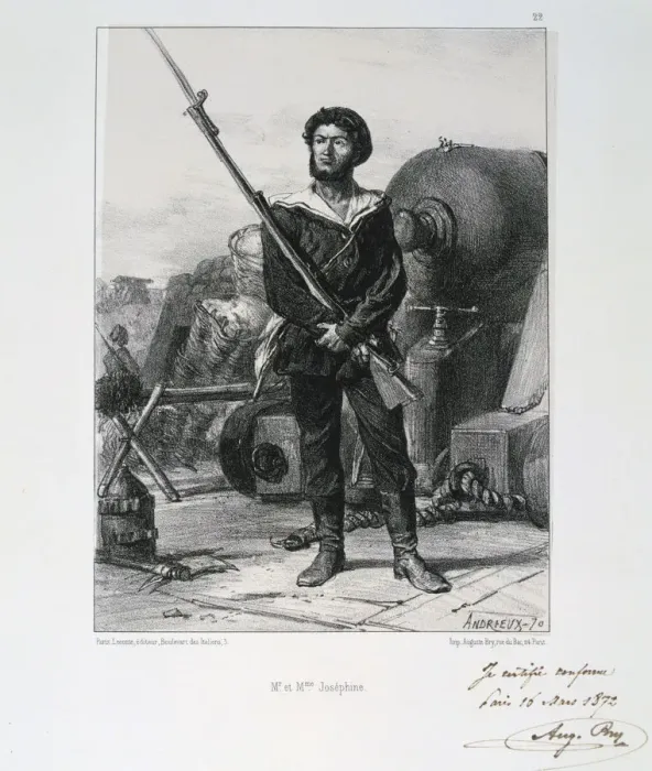 Framed Print : M et Mme Josephine, Siege of Paris, Franco-Prussian War, 1870 (1872). Artist: Auguste Bry