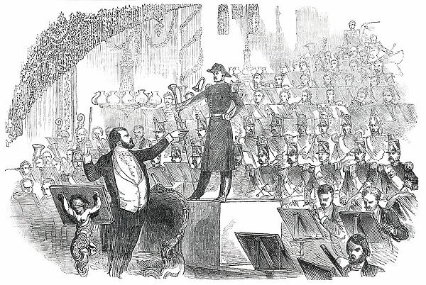 M. Jullien's Concert at Drury-Lane Theatre - the Corps de Tambours, 1850. Creator: Unknown