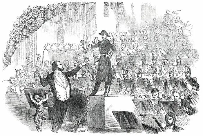 Framed Print : M. Jullien's Concert at Drury-Lane Theatre - the Corps de Tambours, 1850. Creator: Unknown Framed Print : M. Jullien's Concert at Drury-Lane Theatre - the Corps de Tambours, 1850. Creator: Unknown